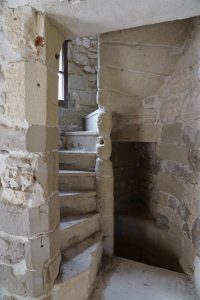 stone stairwell, Villevieille river-mill